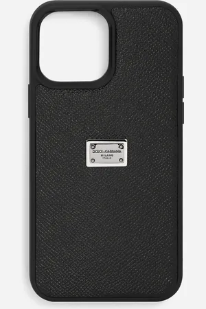 Dolce & Gabbana Cover iPhone 13 Pro Max aus Kalbsleder mit Logoplakette