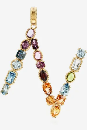 Dolce & Gabbana Charm N Rainbow alphabet aus 18-karätigem Gelbgold mit mehrfarbigen Edelsteinen