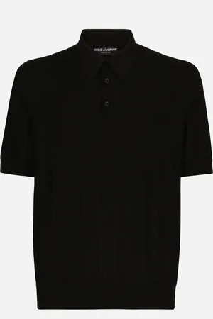 Dolce & Gabbana Poloshirt aus Seidenjacquard DG-Logo