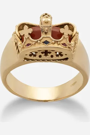 Dolce & Gabbana Ring Crown mit krone und rotem jaspis