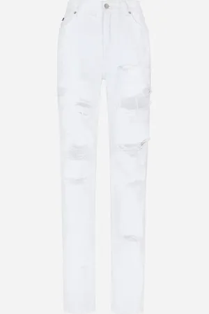 Dolce & Gabbana Jeans Boyfriend aus Denim mit Rissen