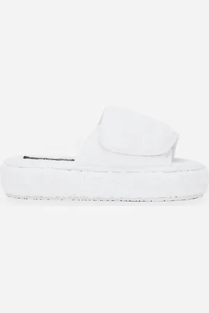 Dolce & Gabbana Plateau-Pantoffel aus Baumwollfrottee