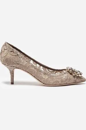 Dolce & Gabbana Pumps rainbow aus spitze mit brosche