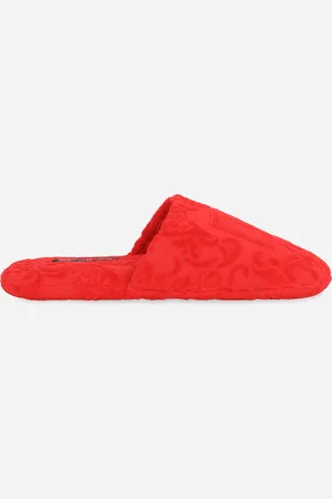 Dolce & Gabbana Frotteepantoffel aus Baumwolljacquard