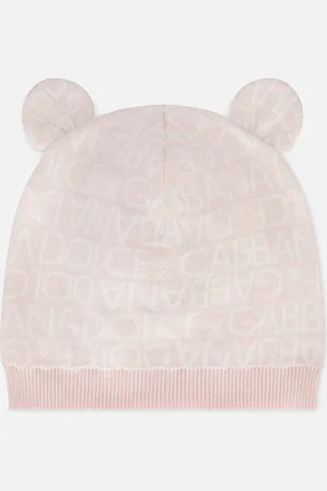 Dolce & Gabbana Strickmütze mit Jacquardlogo und Ohren