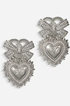 Dolce & Gabbana Devotion earrings in white gold with diamonds