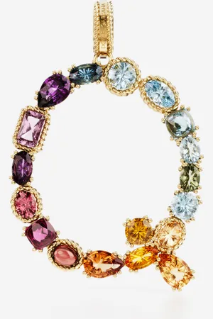 Dolce & Gabbana Charm Q Rainbow alphabet aus 18-karätigem Gelbgold mit mehrfarbigen Edelsteinen
