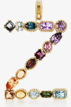 Dolce & Gabbana Charm Z Rainbow alphabet aus 18-karätigem Gelbgold mit mehrfarbigen Edelsteinen