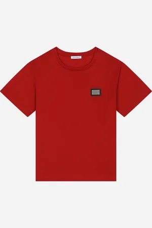 Dolce & Gabbana T-Shirt aus Jersey mit Logoplakette