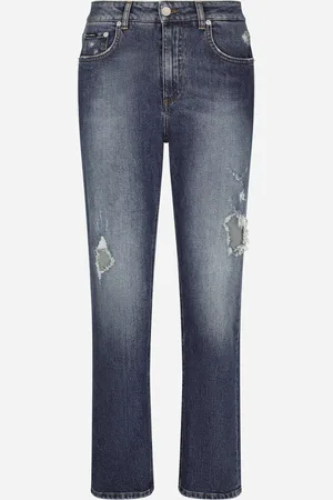 Dolce & Gabbana Boyfriend-Jeans aus Denim mit Löchern