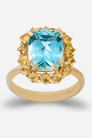 Dolce & Gabbana Ring Heritage aus gelbgold, aquamarin und gelben saphiren