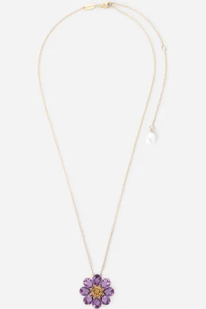 Dolce & Gabbana Spring necklace in yellow 18kt with amethyst floral motif