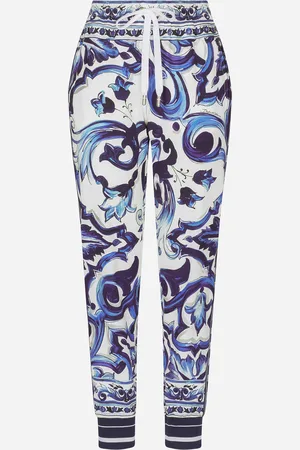 Dolce & Gabbana Jogginghose aus Cady Majolika-Print