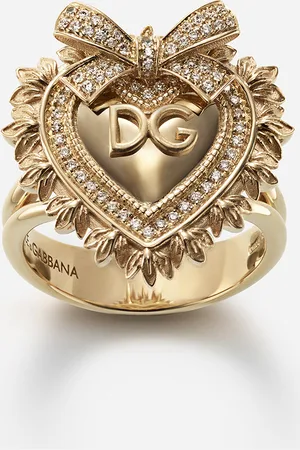 Dolce & Gabbana Devotion ring in yellow gold with diamonds