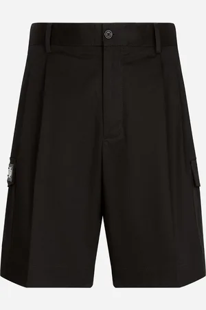 Dolce & Gabbana Cargo-Bermudashorts aus Gabardine in Stretchqualität mit Logoplakette