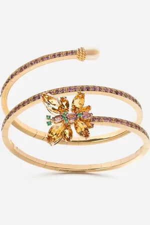 Dolce & Gabbana Armreif Spring aus Gelbgold mit Fassungen in Schmetterlingsform
