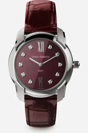 Dolce & Gabbana DG7 watch in steel with ruby and diamonds