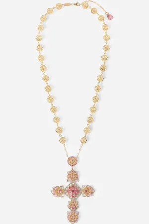 Dolce & Gabbana Pizzo necklace in yellow 18kt with pink tourmalines