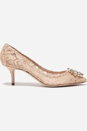 Dolce & Gabbana Lace rainbow pumps with brooch detailing