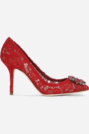 Dolce & Gabbana Lace rainbow pumps with brooch detailing