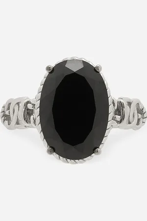 Dolce & Gabbana Ring Anna aus Weißgold 18 kt mit schwarzen Spinellen