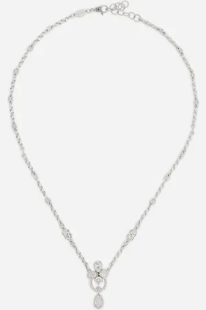 Dolce & Gabbana Halskette Easy Diamond aus Weißgold 18 kt und Diamanten
