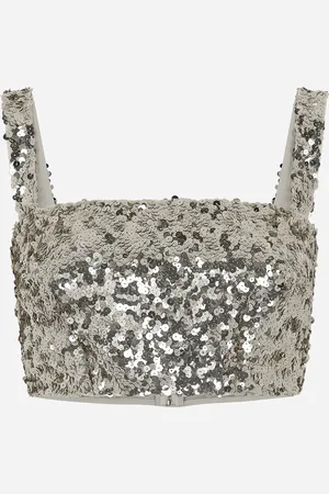 Dolce & Gabbana Kurzes Top mit Trägern aus Pailletten
