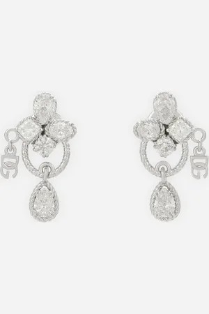 Dolce & Gabbana Ohrringe Easy Diamond aus Weißgold 18 kt und Diamanten