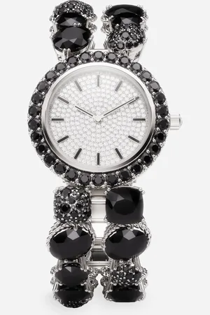 Dolce & Gabbana Uhr Anna aus Weißgold 18 kt mit schwarzen Spinellen