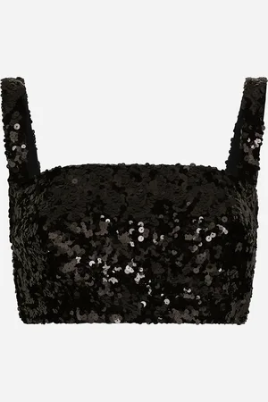 Dolce & Gabbana Kurzes Top mit Trägern aus Pailletten