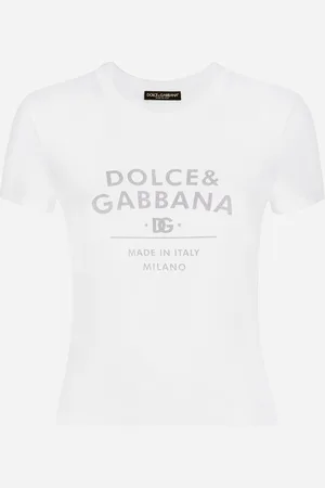 Dolce & Gabbana T-Shirt aus Jersey mit Schriftzug Dolce&Gabbana