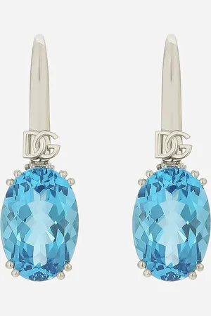 Dolce & Gabbana Ohrringe Anna aus Weißgold 18 kt mit azurblauen Topasen