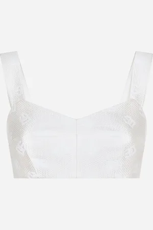Dolce & Gabbana Top aus Jacquard DG-Logo allover