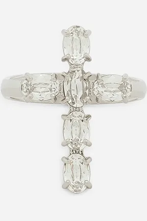 Dolce & Gabbana Ring mit Kreuz aus Strass „DNA“