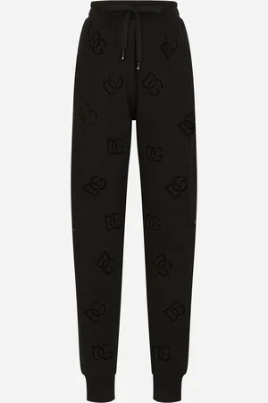 Dolce & Gabbana Jogginghose aus Jersey mit Cut-out-Stickerei DG-Logo
