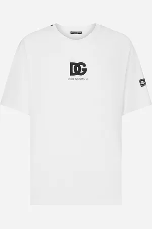 Dolce & Gabbana Kurzarm-T-Shirt mit DG-Logopatch