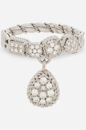 Dolce & Gabbana Ring Easy Diamond aus Weißgold 18 kt und Pavé aus Diamanten
