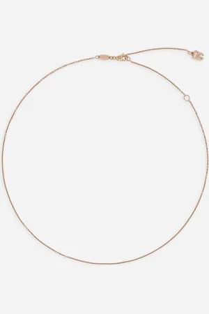 Dolce & Gabbana Gliederhalskette aus Kordeldraht Rainbow Alphabet aus Weißgold 18 kt