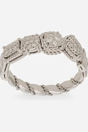Dolce & Gabbana Ring Easy Diamond aus Weißgold 18 kt und Pavé aus Diamanten