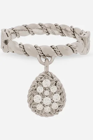 Dolce & Gabbana Ring Easy Diamond aus Weißgold 18 kt und Pavé aus Diamanten