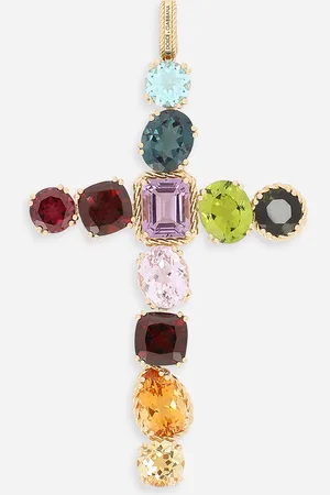 Dolce & Gabbana Anhänger Rainbow aus Gelbgold 18 kt mit mehrfarbigen Edelsteinen