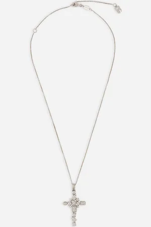 Dolce & Gabbana Ohrringe Easy Diamond aus Weißgold 18 kt und Pavé aus Diamanten