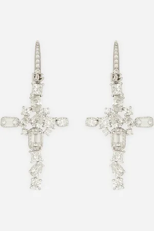 Dolce & Gabbana Ohrringe Easy Diamond aus Weißgold 18 kt und Diamanten