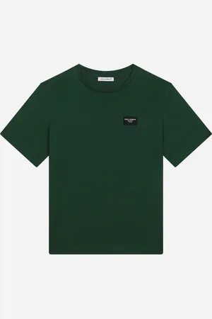 Dolce & Gabbana T-Shirt aus Jersey mit Logoplakette