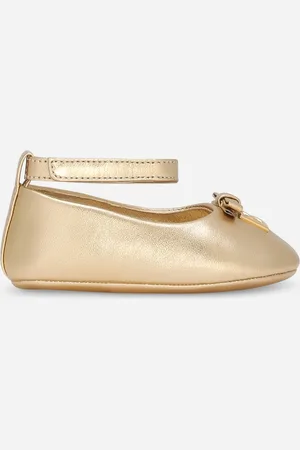 Dolce & Gabbana Ballerina aus Metallic-Nappaleder