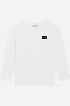 Dolce & Gabbana T-Shirt aus Jersey mit Logoplakette