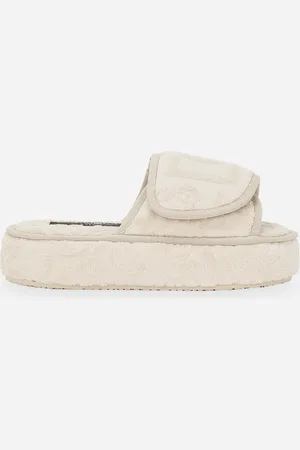 Dolce & Gabbana Plateau-Pantoffel aus Baumwollfrottee