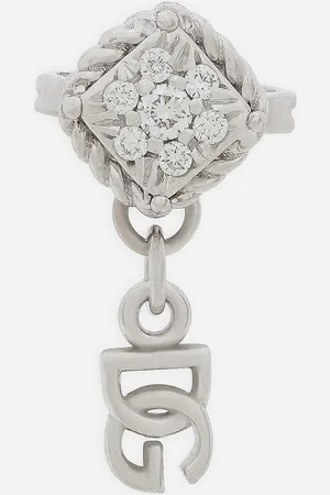 Dolce & Gabbana Einzelohrring aus Weißgold 18 kt mit Pavé aus Diamanten