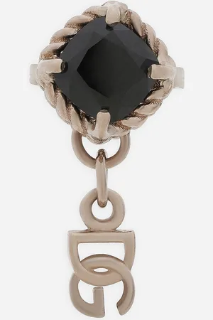 Dolce & Gabbana Ohrring Anna aus Weißgold 18 kt mit schwarzem Spinell