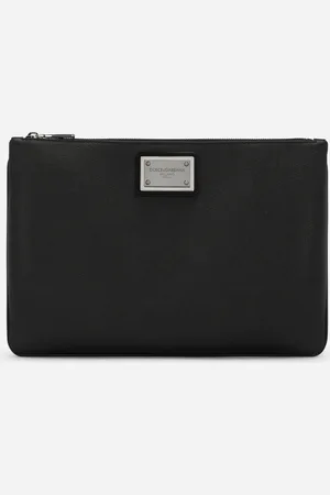 Dolce & Gabbana Pouch Bag aus Granata-Kalbsleder und Nylon